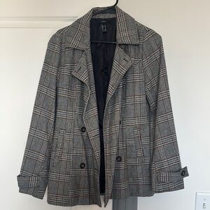 Forever 21 Gray Trench Coat with Tailored Collar